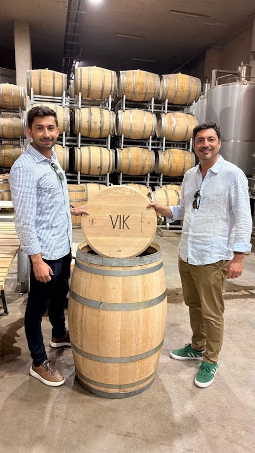 Esteban e Eduardo na produção da Viña VIK